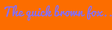 Image with Font Color 886FF4 and Background Color FC6D00